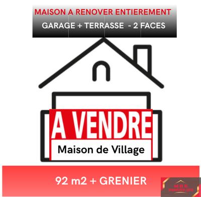 Maison de village - 92 m² - 6 pièces