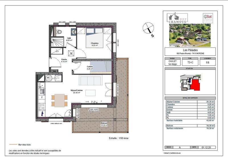 Appartement - 44 m² - 3 pièces