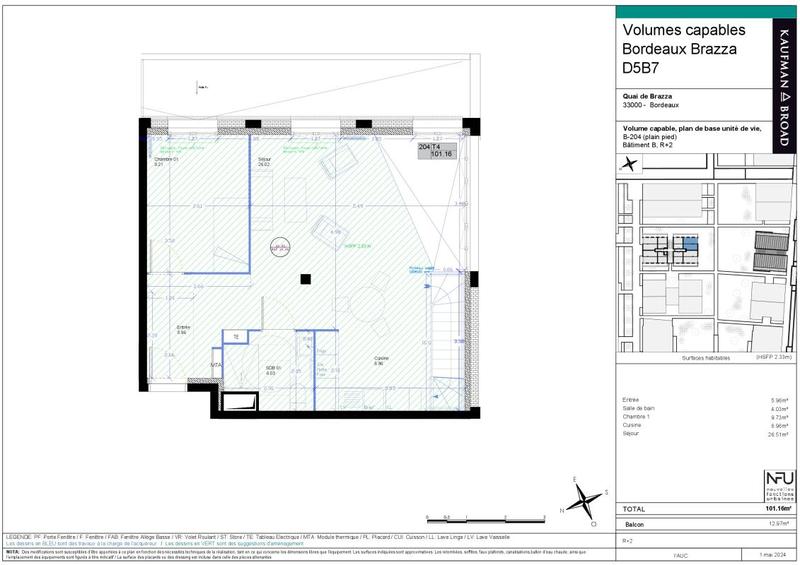 Appartement - 102 m² - 4 pièces