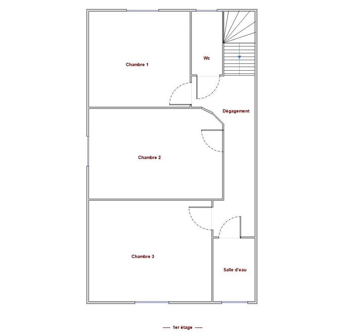 Maison de ville - 82 m² - 4 pièces