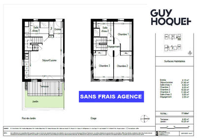 Maison - 77 m² - 4 pièces