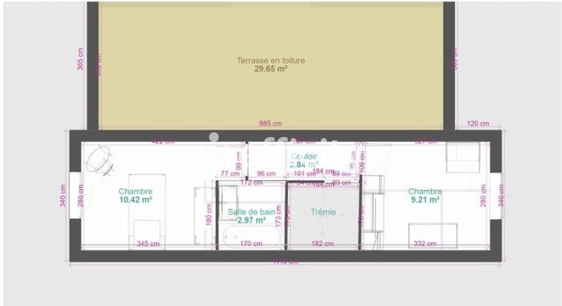 Maison jumelée - 78 m² - 4 pièces