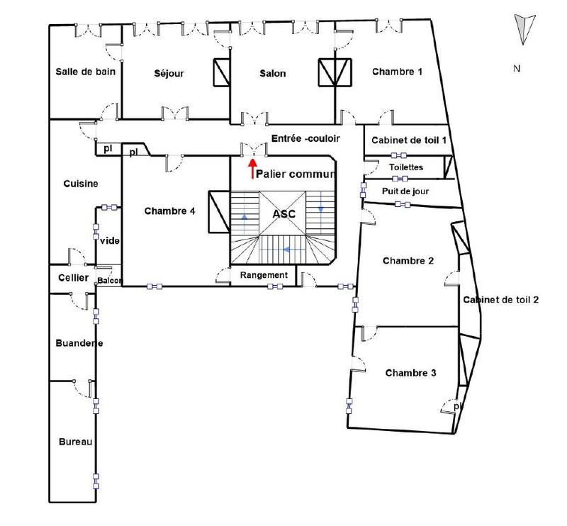 Appartement - 175 m² - 7 pièces
