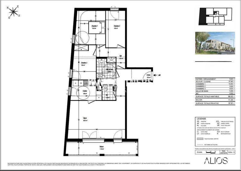 Appartement - 87 m² - 4 pièces
