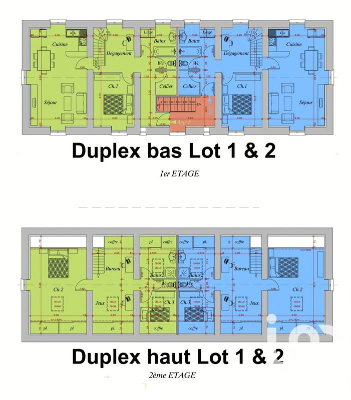 Duplex - 105 m² - 4 pièces