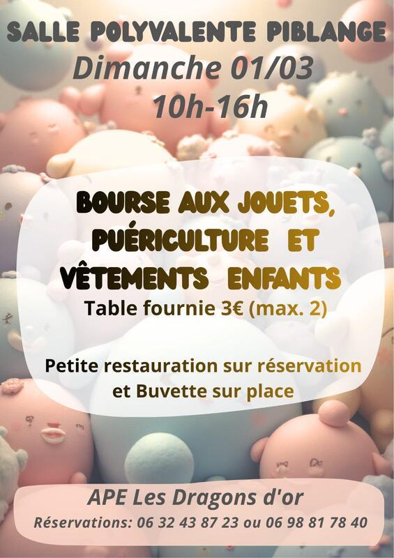 Bourse aux jouets - vêtements - puériculture