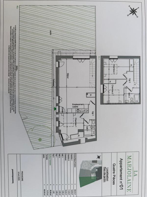 Duplex - 83 m² - 4 pièces