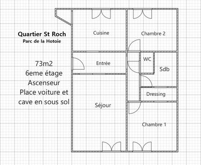Appartement - 73 m² - 3 pièces