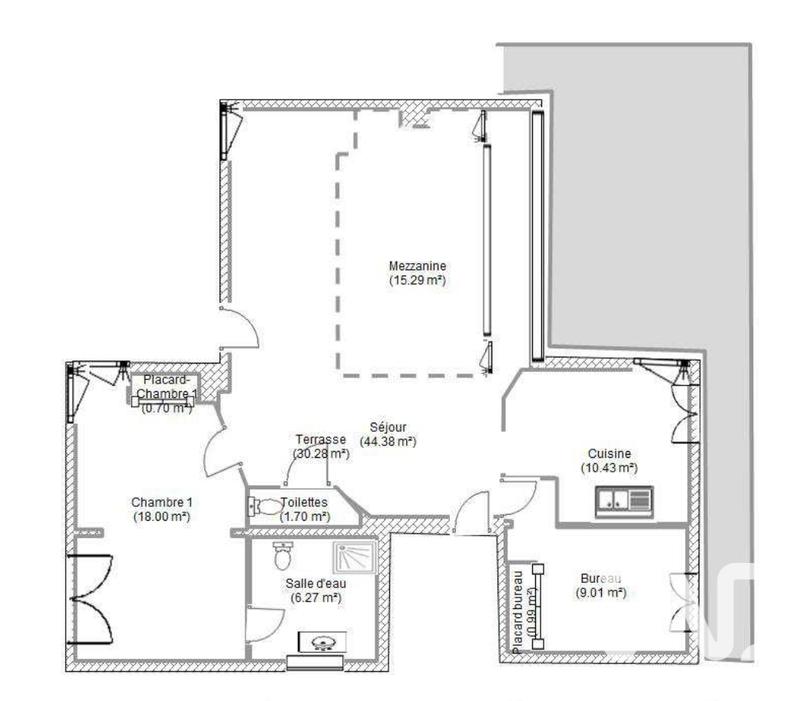 Duplex - 150 m² - 5 pièces