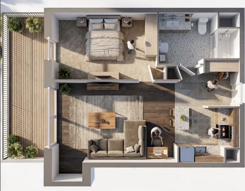 Appartement - 46 m² - 2 pièces