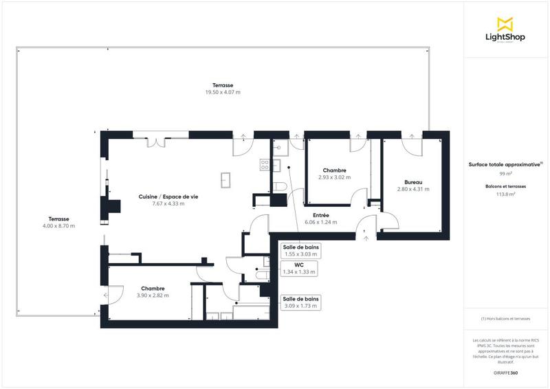 Appartement - 98 m² - 4 pièces