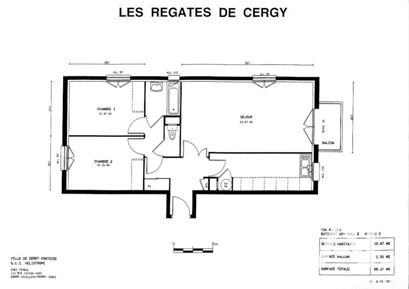Appartement - 67 m² - 3 pièces