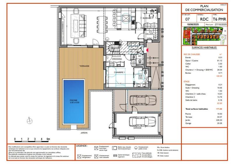 Maison - 171 m² - 6 pièces