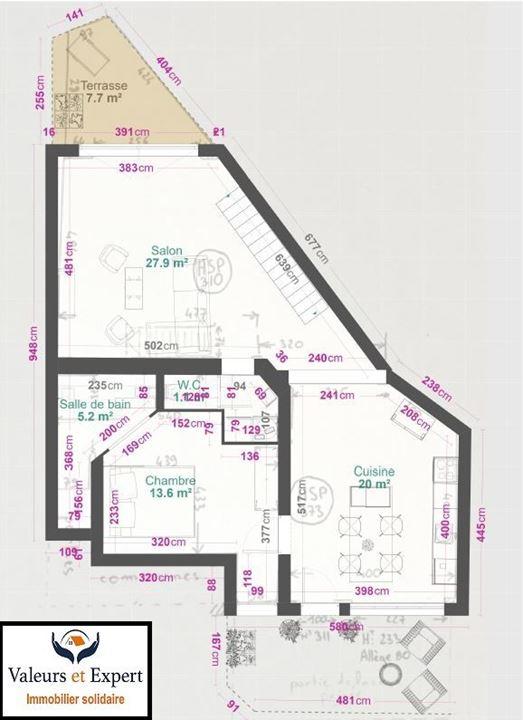 Duplex - 95 m² - 3 pièces