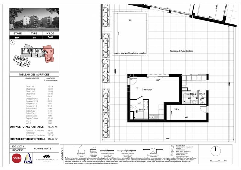 Appartement - 162 m² - 5 pièces