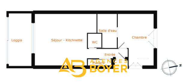 Appartement - 44 m² - 2 pièces