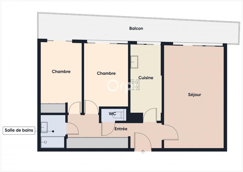 Appartement - 64 m² - 3 pièces