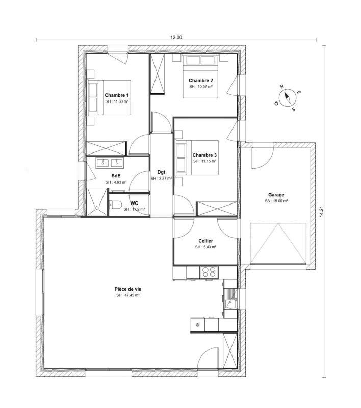 Terrain constructible - 2 487 m²