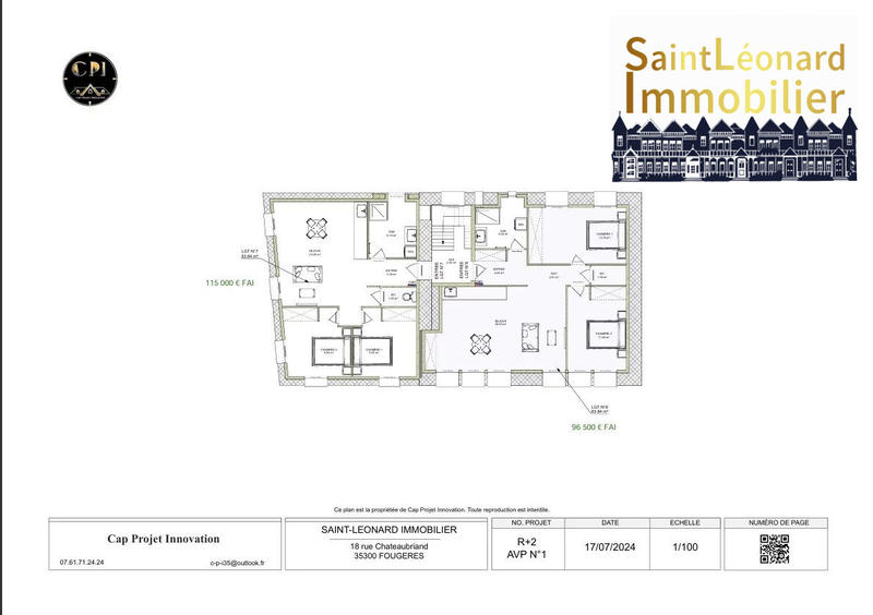 Appartement - 77 m² - 3 pièces