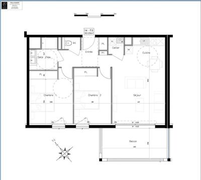 Appartement - 63 m² - 3 pièces