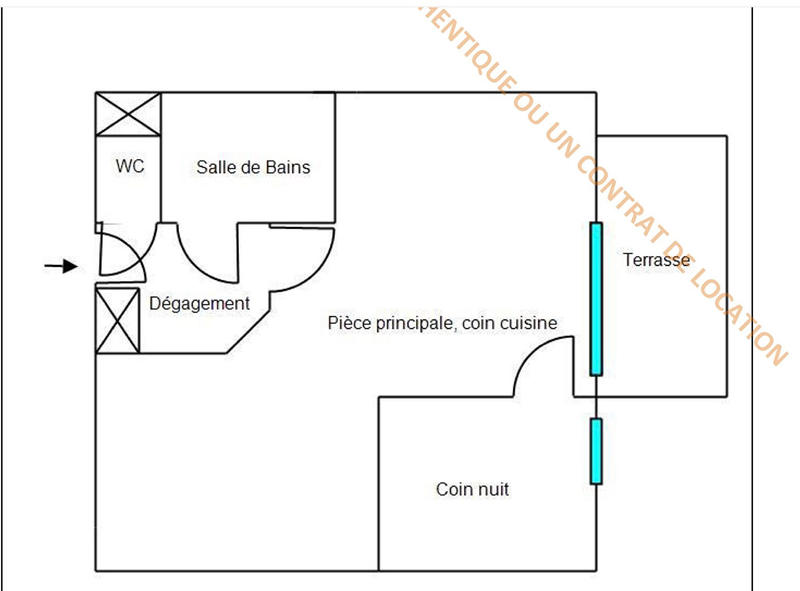 Appartement - 29 m² - 1 pièce