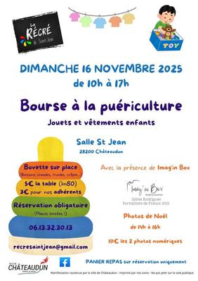 Bourse à la puériculture, jouets et vêtements