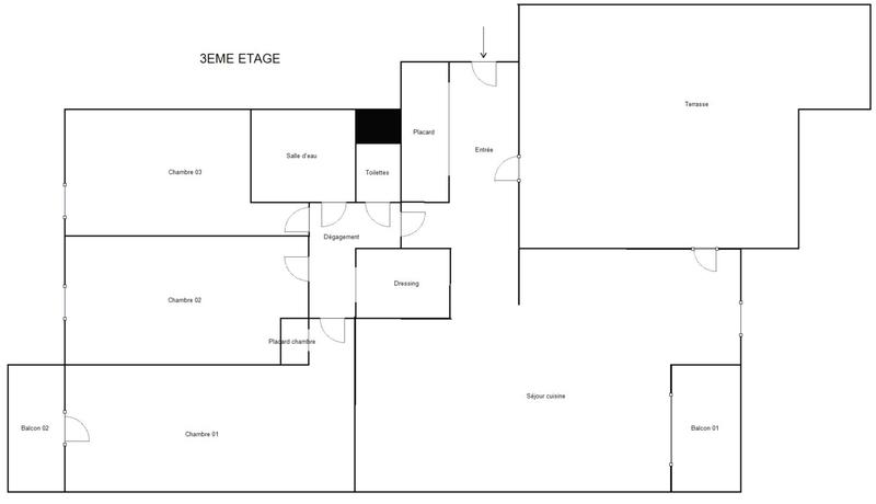 Appartement - 93 m² - 5 pièces