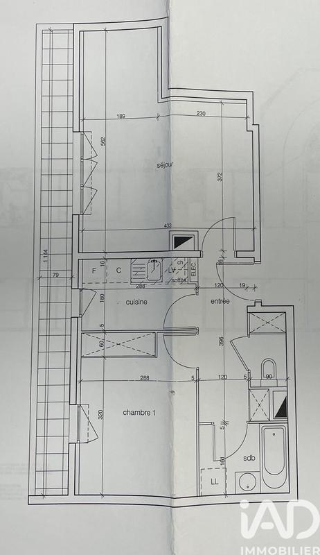 Appartement - 45 m² - 2 pièces