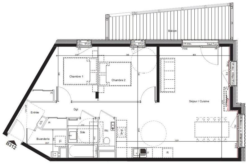 Appartement - 74 m² - 3 pièces