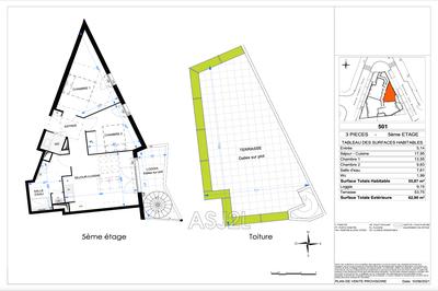 Appartement - 56 m² - 3 pièces