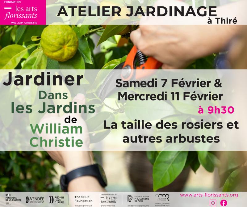Atelier jardinage Arts Flo : la taille des rosiers et autres arbustes