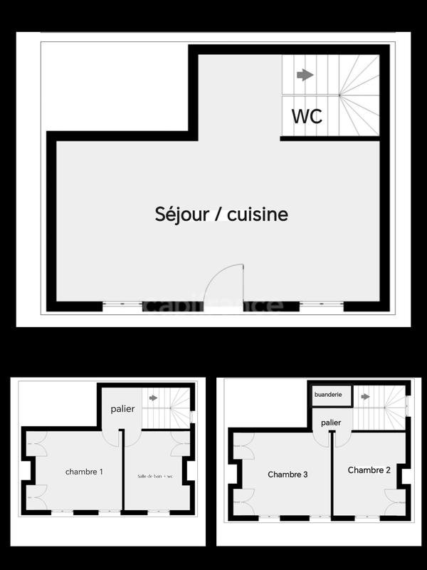 Maison de ville - 107 m² - 4 pièces