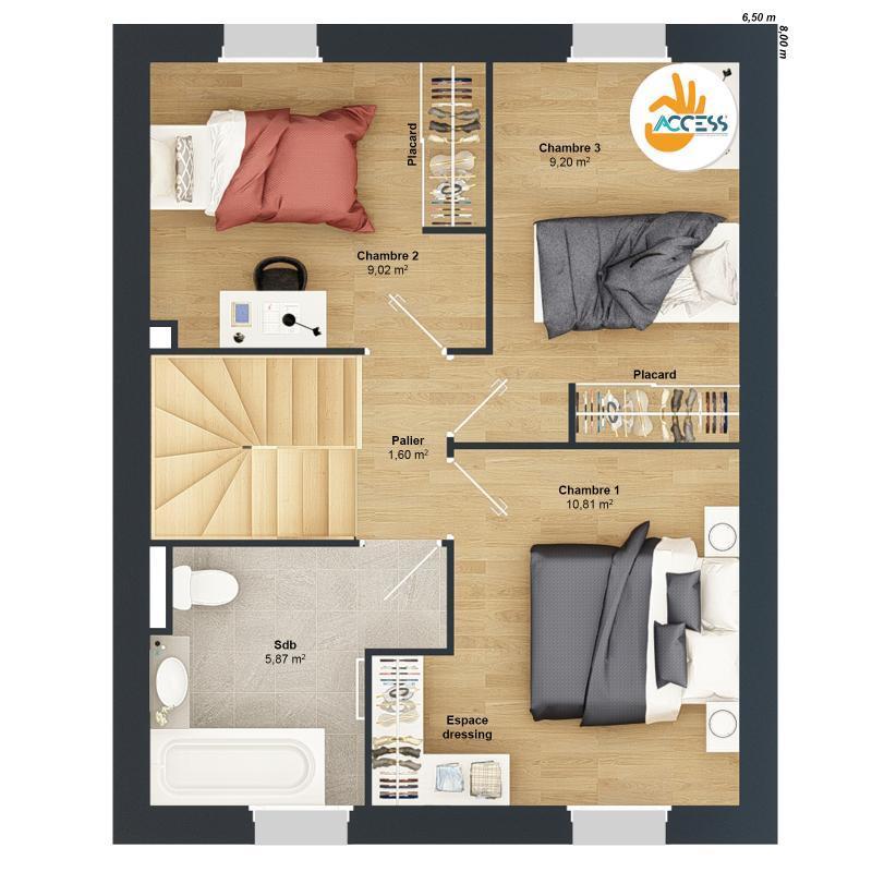 Maison - 75 m² - 5 pièces