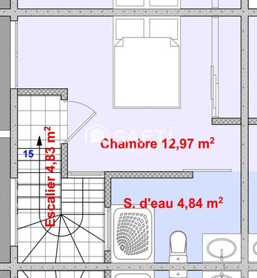 Appartement - 45 m² - 2 pièces