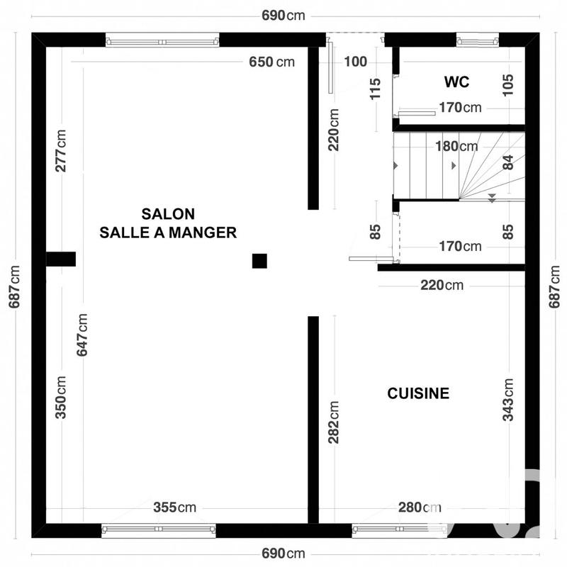 Maison - 69 m² - 3 pièces