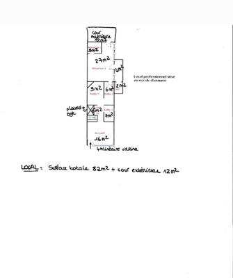 Local commercial - 82 m² - 6 pièces