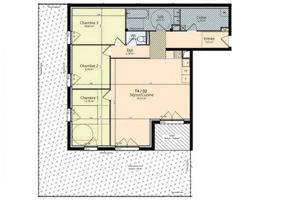 Studio - 64 m² - 1 pièce