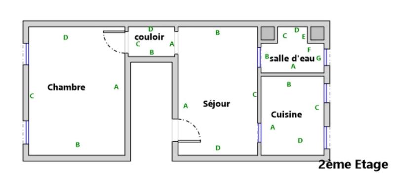 Appartement - 38 m² - 2 pièces
