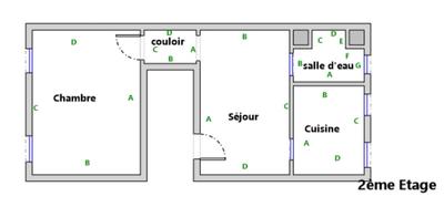 Appartement - 38 m² - 2 pièces