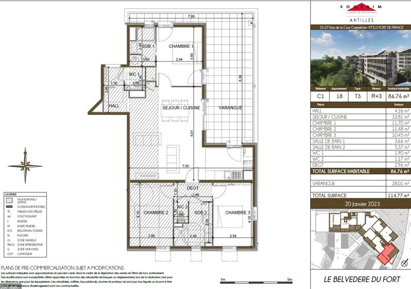 Appartement - 87 m² - 4 pièces