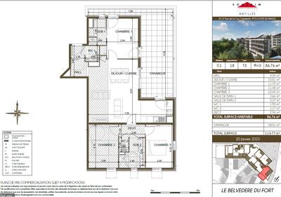 Appartement - 87 m² - 4 pièces