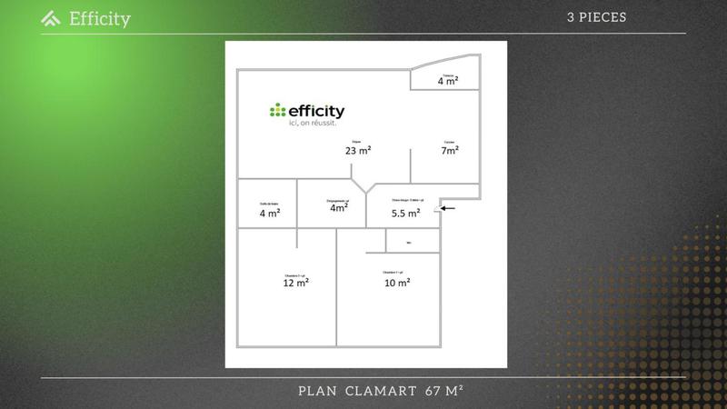 Appartement - 67 m² - 3 pièces