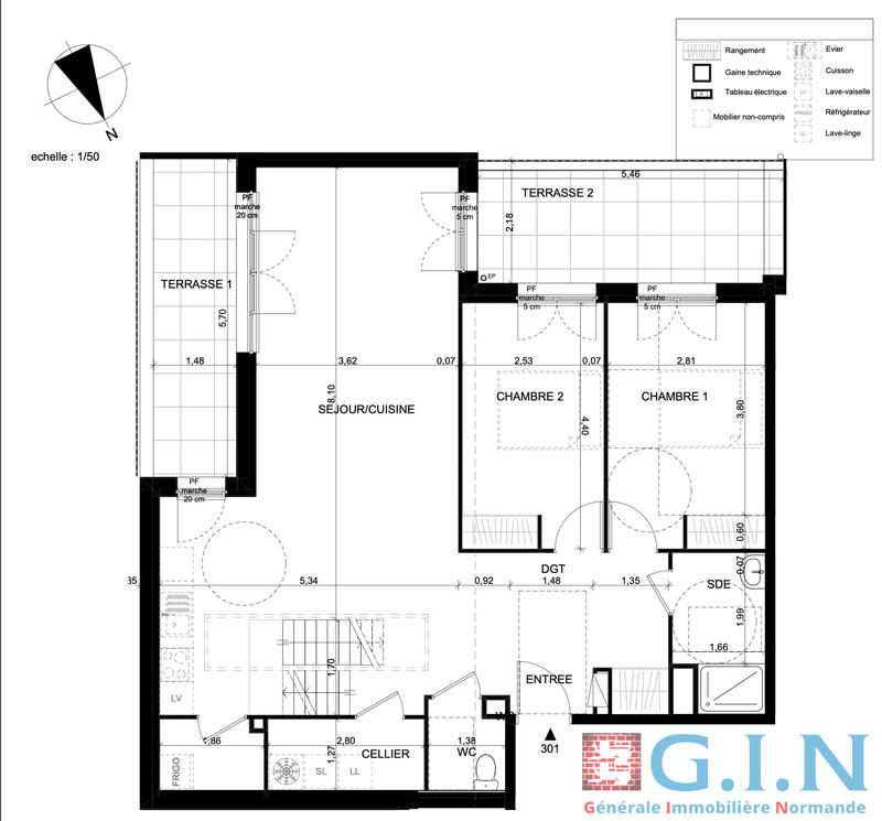 Appartement - 89 m² - 4 pièces