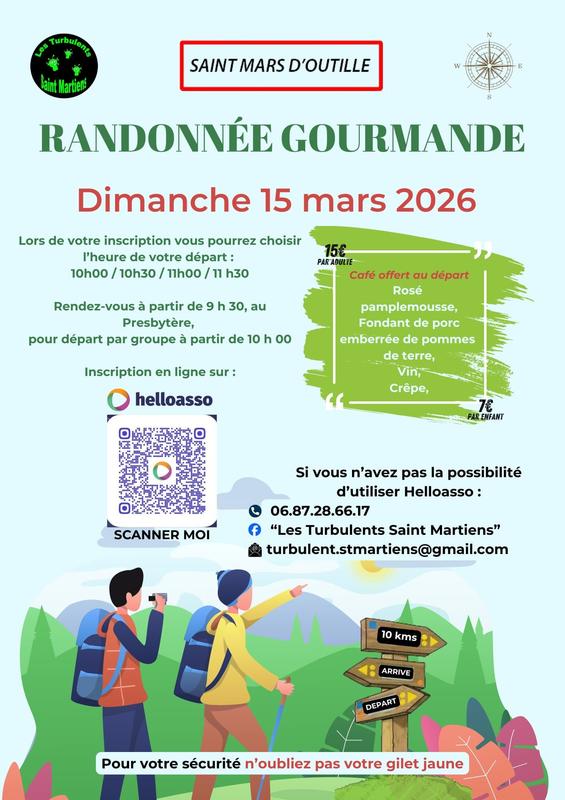 Randonnée pédestre gourmande de 10 Km