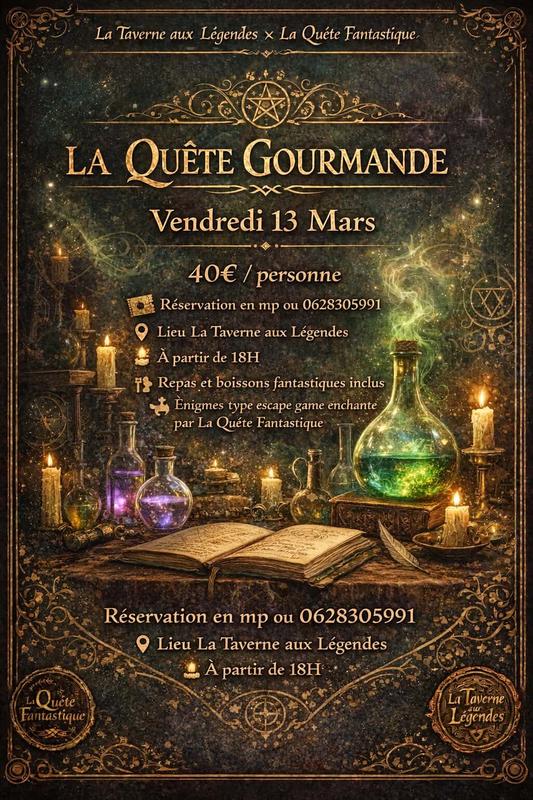 Quête gourmande avec la Taverne des Légendes