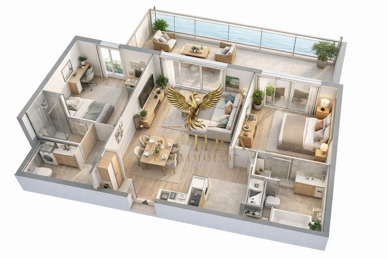 Appartement - 68 m² - 3 pièces