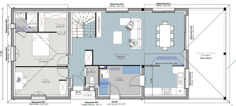 Maison - 111 m² - 6 pièces