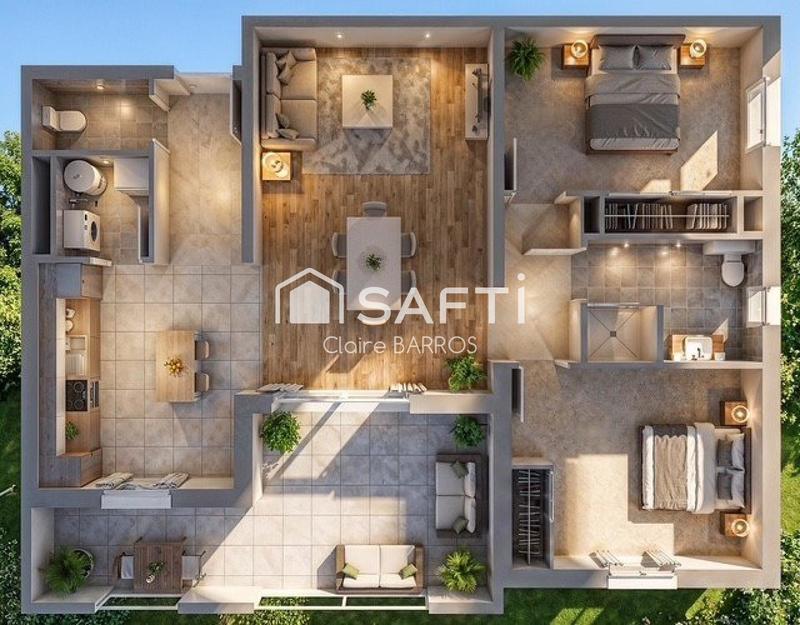 Appartement - 64 m² - 3 pièces