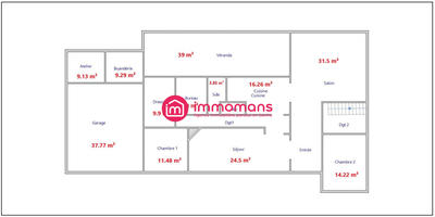 Maison - 165 m² - 11 pièces