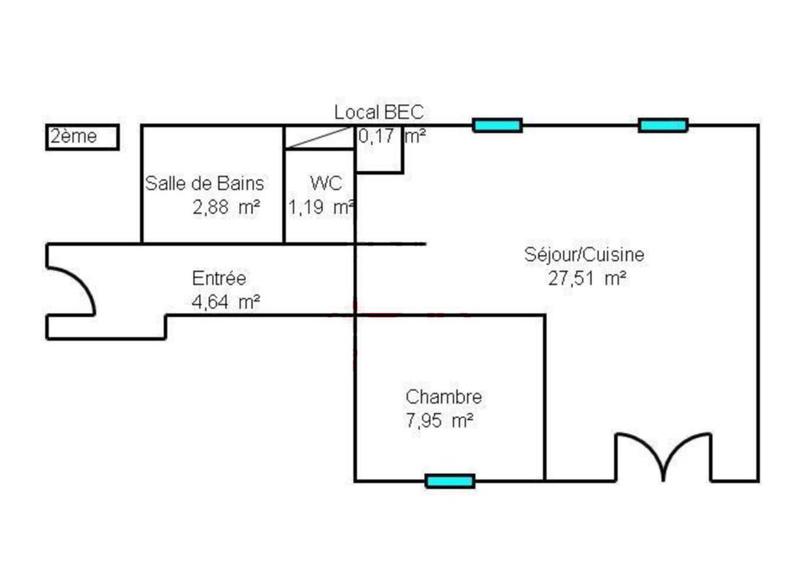 Appartement - 44 m² - 2 pièces